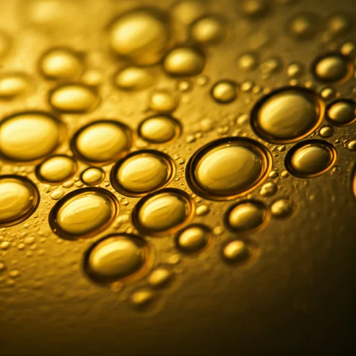 microscopic view of high performance synthetic oil molecules